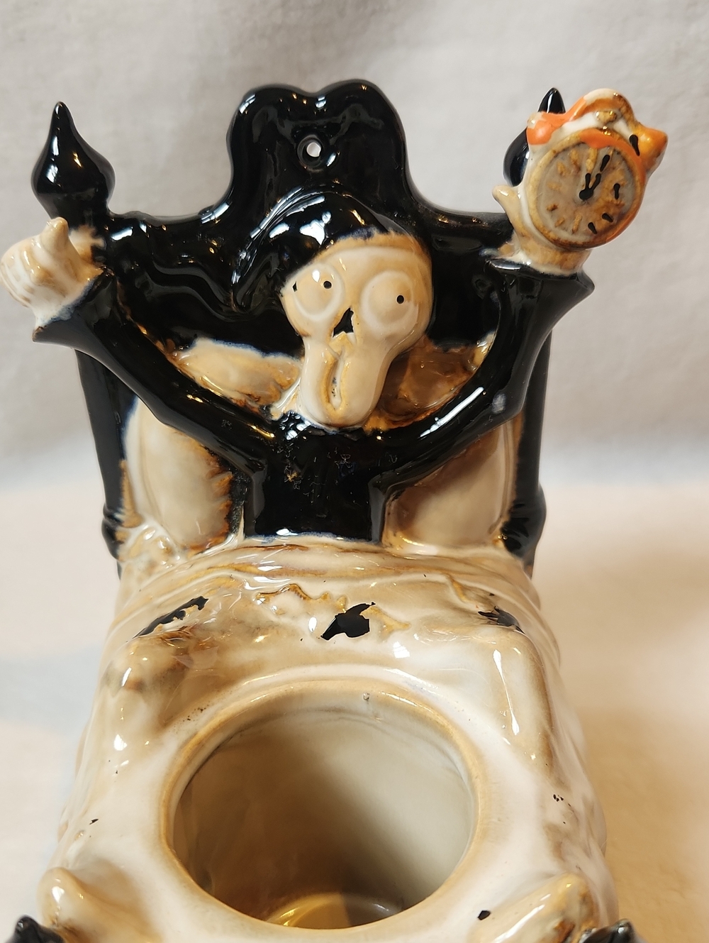 Yankee Candle, Halloween Retired Wake The Dead Haunted Clock Ghost Votive Holder